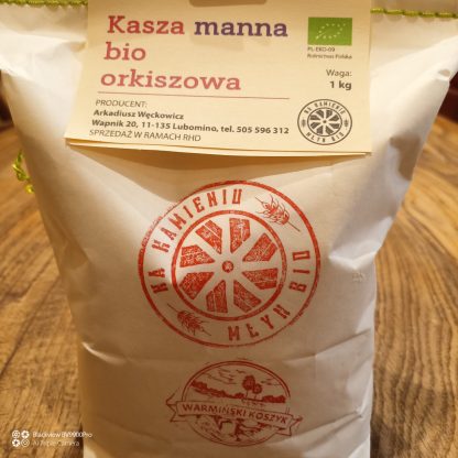 Kasza manna orkiszowa bio 1kg 1
